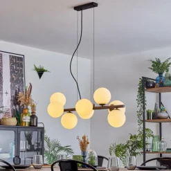 Koyoto Suspension, Boule lumineuse, Suspension Blanc, 8 lumières