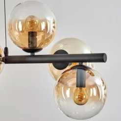Koyoto Suspension, Boule lumineuse, Suspension Ambre, Clair, 8 lumières