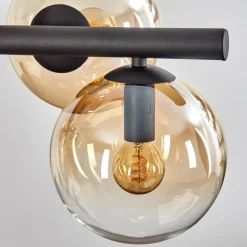 Koyoto Suspension, Boule lumineuse, Suspension Ambre, Clair, 8 lumières