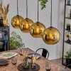 Koyoto Suspension, Boule lumineuse, Suspension Or, 4 lumières