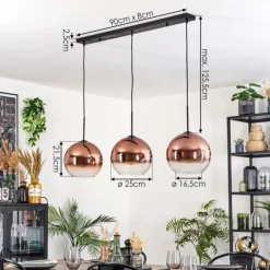 Koyoto Suspension, Boule lumineuse, Suspension Noir, 3 lumières