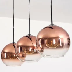 Koyoto Suspension, Boule lumineuse, Suspension Noir, 3 lumières