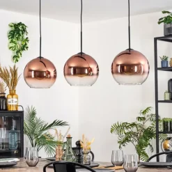 Koyoto Suspension, Boule lumineuse, Suspension Noir, 3 lumières