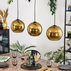 Koyoto Suspension, Boule lumineuse, Suspension Noir, 3 lumières