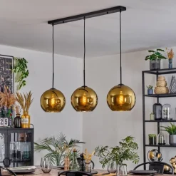 Koyoto Suspension, Boule lumineuse, Suspension Noir, 3 lumières