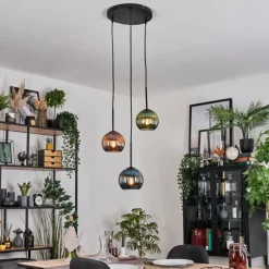 Koyoto Suspension, Boule lumineuse, Suspension Noir, 3 lumières