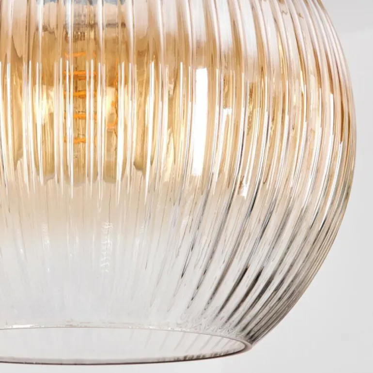 Koyoto Suspension, Boule lumineuse, Suspension, Suspension grappe Ambre, Clair, Fumé, 3 lumières
