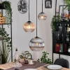 Koyoto Suspension, Boule lumineuse, Suspension Ambre, Clair, Fumé, 3 lumières