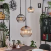 Koyoto Suspension, Boule lumineuse, Suspension Ambre, Clair, Fumé, 3 lumières