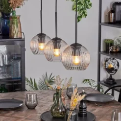 Koyoto Suspension, Boule lumineuse, Suspension Clair, 3 lumières
