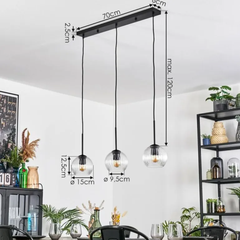 Koyoto Suspension, Boule lumineuse, Suspension Clair, 3 lumières