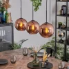Koyoto Suspension, Boule lumineuse, Suspension Cuivré, 3 lumières