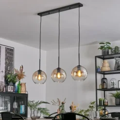 Koyoto Suspension, Boule lumineuse, Suspension Ambre, Clair, 3 lumières