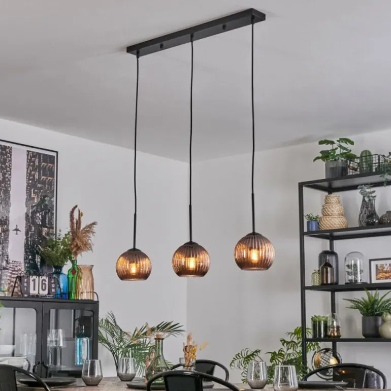Koyoto Suspension, Boule lumineuse, Suspension Cuivré, 3 lumières