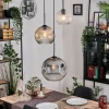 Koyoto Suspension, Boule lumineuse, Suspension, Suspension grappe 30 cm Ambre, Clair, Fumé, 3 lumières