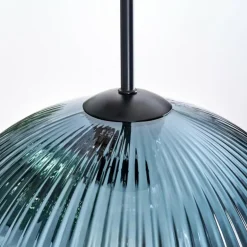Koyoto Suspension, Boule lumineuse, Suspension, Suspension grappe Bleu, Vert, Cuivré, 3 lumières