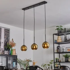 Koyoto Suspension, Boule lumineuse, Suspension Or, 3 lumières