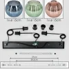 Koyoto Suspension, Boule lumineuse, Suspension Bleu, Vert, Cuivré, 3 lumières