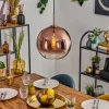 Koyoto Suspension, Boule lumineuse, Suspension Or, Noir, 1 lumière