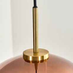 Koyoto Suspension, Boule lumineuse, Suspension Or, Noir, 1 lumière