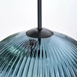 Koyoto Suspension, Boule lumineuse, Suspension grappe 30 cm Bleu, Or, Vert, 3 lumières