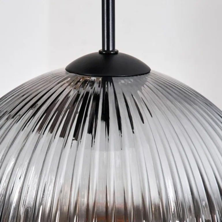 Koyoto Suspension, Boule lumineuse, Suspension grappe Ambre, Clair, Fumé, 5 lumières
