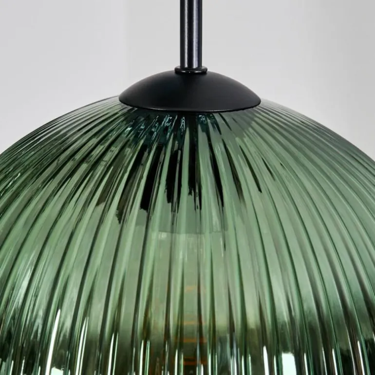 Koyoto Suspension, Boule lumineuse, Suspension grappe Bleu, Vert, Cuivré, 5 lumières