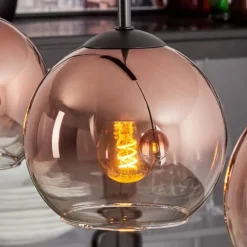 Koyoto Suspension Clair, Cuivré, 4 lumières