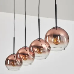 Koyoto Suspension Clair, Cuivré, 4 lumières