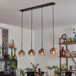 Koyoto Suspension Clair, Cuivré, 4 lumières