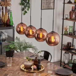 Koyoto Suspension Cuivré, 4 lumières
