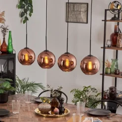 Koyoto Suspension Cuivré, 4 lumières