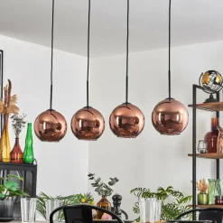Koyoto Suspension Cuivré, 4 lumières