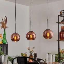 Koyoto Suspension Cuivré, 3 lumières