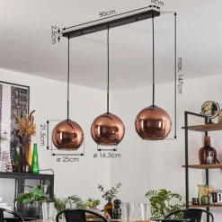 Koyoto Suspension Noir, 3 lumières