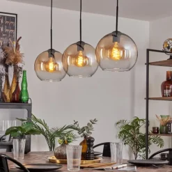 Koyoto Suspension Noir, 3 lumières