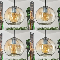 Koyoto Suspension Noir, 4 lumières