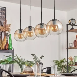 Koyoto Suspension Noir, 4 lumières