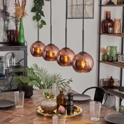 Koyoto Suspension Noir, 4 lumières