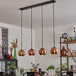 Koyoto Suspension Noir, 4 lumières