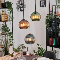 Koyoto Suspension Noir, 3 lumières
