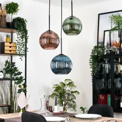 Koyoto Suspension Noir, 3 lumières