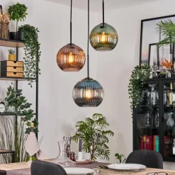 Koyoto Suspension Noir, 3 lumières