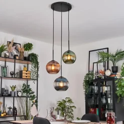 Koyoto Suspension Noir, 3 lumières