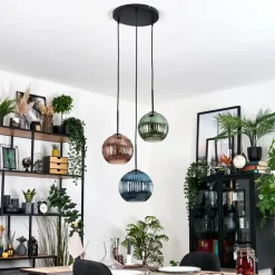 Koyoto Suspension Noir, 3 lumières