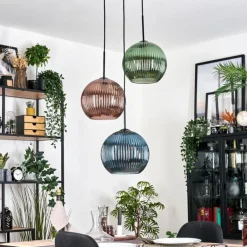 Koyoto Suspension Noir, 3 lumières