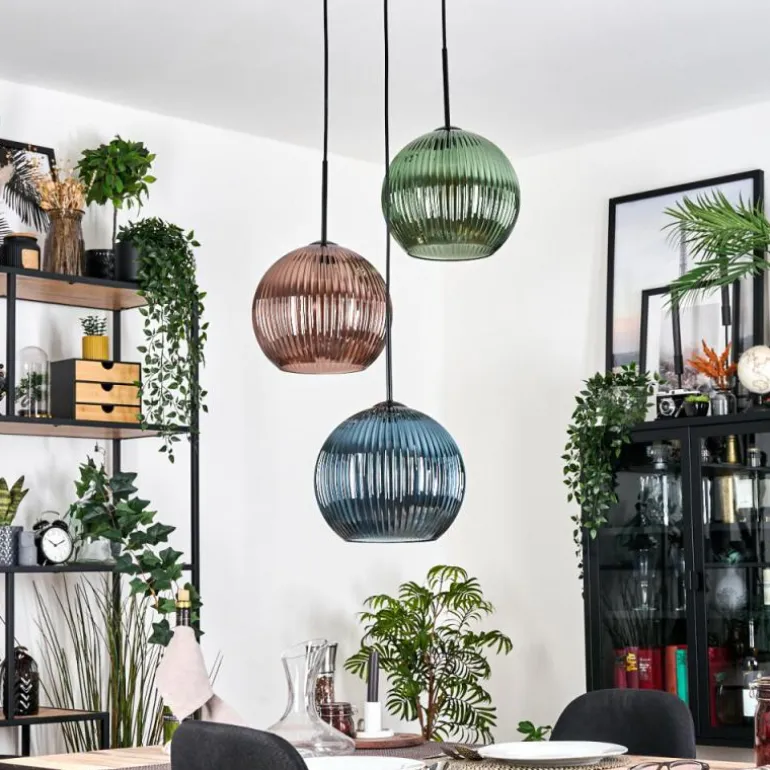 Koyoto Suspension Noir, 3 lumières
