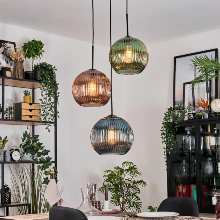Koyoto Suspension Noir, 3 lumières