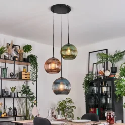 Koyoto Suspension Noir, 3 lumières