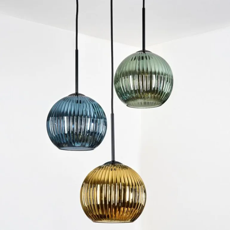 Koyoto Suspension Noir, 3 lumières